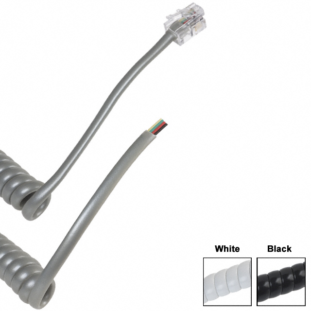 Modular Cable Plug to Cable 4p4c (RJ9, RJ10, RJ22) 7.00' (2.13m) Unshielded